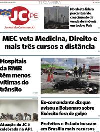 Capa do jornal Jornal do Commercio 20/05/2025
