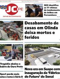 Capa do jornal Jornal do Commercio 20/10/2025