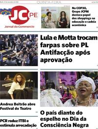Capa do jornal Jornal do Commercio 20/11/2025