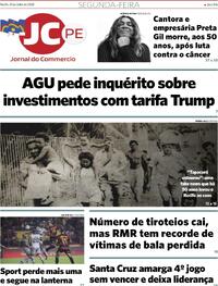 Capa do jornal Jornal do Commercio 21/07/2025