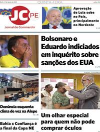 Capa do jornal Jornal do Commercio 21/08/2025