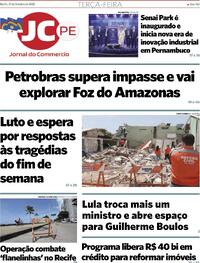 Capa do jornal Jornal do Commercio 21/10/2025