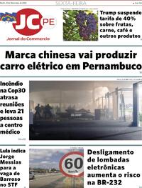 Capa do jornal Jornal do Commercio 21/11/2025