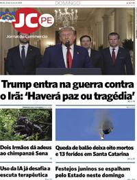 Capa do jornal Jornal do Commercio 22/06/2025