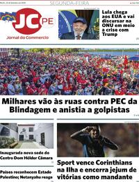 Capa do jornal Jornal do Commercio 22/09/2025