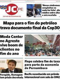 Capa do jornal Jornal do Commercio 22/11/2025