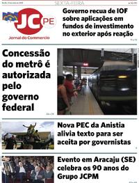 Capa do jornal Jornal do Commercio 23/05/2025