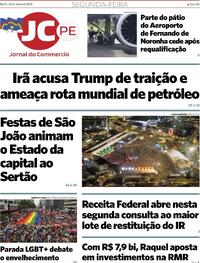 Capa do jornal Jornal do Commercio 23/06/2025
