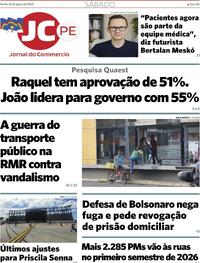 Capa do jornal Jornal do Commercio 23/08/2025