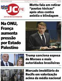 Capa do jornal Jornal do Commercio 23/09/2025