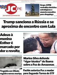 Capa do jornal Jornal do Commercio 23/10/2025