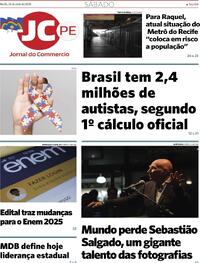 Capa do jornal Jornal do Commercio 24/05/2025