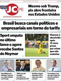 Capa do jornal Jornal do Commercio 24/07/2025