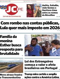 Capa do jornal Jornal do Commercio 24/10/2025