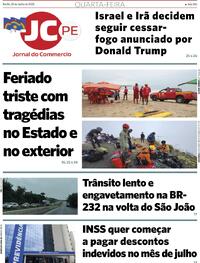 Capa do jornal Jornal do Commercio 25/06/2025