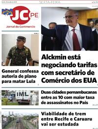 Capa do jornal Jornal do Commercio 25/07/2025