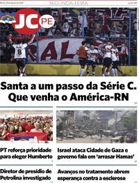 Capa do jornal Jornal do Commercio 25/08/2025