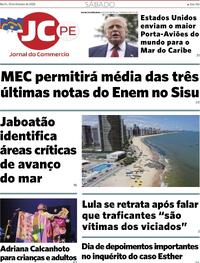 Capa do jornal Jornal do Commercio 25/10/2025