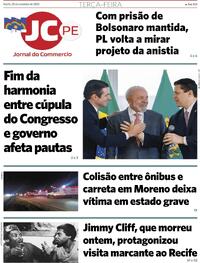 Capa do jornal Jornal do Commercio 25/11/2025