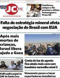 Capa do jornal Jornal do Commercio 26/07/2025