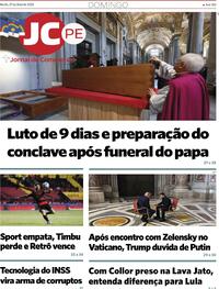 Capa do jornal Jornal do Commercio 27/04/2025