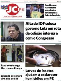 Capa do jornal Jornal do Commercio 27/05/2025