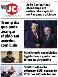 Capa do jornal Jornal do Commercio 27/10/2025