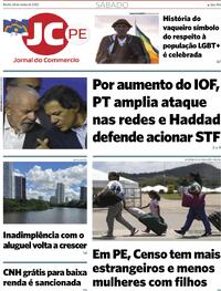 Capa do jornal Jornal do Commercio 28/06/2025