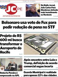 Capa do jornal Jornal do Commercio 28/10/2025