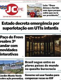 Capa do jornal Jornal do Commercio 29/05/2025