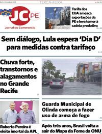 Capa do jornal Jornal do Commercio 29/07/2025