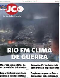 Capa do jornal Jornal do Commercio 29/10/2025