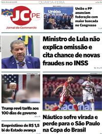 Capa do jornal Jornal do Commercio 30/04/2025