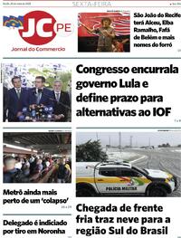 Capa do jornal Jornal do Commercio 30/05/2025