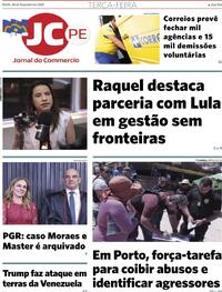 Capa do jornal Jornal do Commercio 30/12/2025