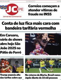 Capa do jornal Jornal do Commercio 31/05/2025