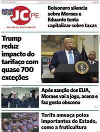 Capa do jornal Jornal do Commercio 31/07/2025