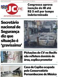 Capa do jornal Jornal do Commercio 31/10/2025