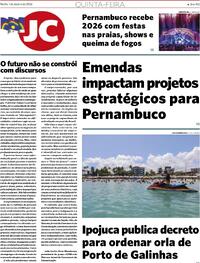 Capa do jornal Jornal do Commercio 01/01/2026