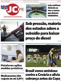 Capa do jornal Jornal do Commercio 01/04/2026