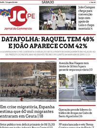 Capa do jornal Jornal do Commercio 01/08/2026