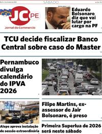 Capa do jornal Jornal do Commercio 03/01/2026