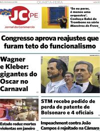 Capa do jornal Jornal do Commercio 04/02/2026