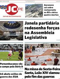 Capa do jornal Jornal do Commercio 04/04/2026