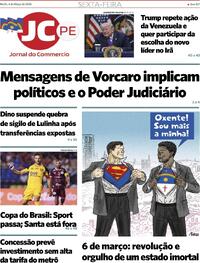 Capa do jornal Jornal do Commercio 06/03/2026