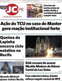 Capa do jornal Jornal do Commercio 07/01/2026