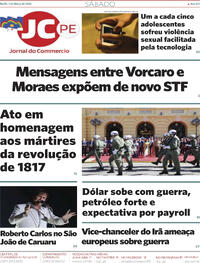 Capa do jornal Jornal do Commercio 07/03/2026
