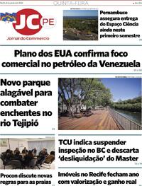 Capa do jornal Jornal do Commercio 08/01/2026
