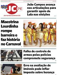 Capa do jornal Jornal do Commercio 08/02/2026