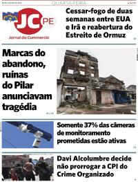 Capa do jornal Jornal do Commercio 08/04/2026
